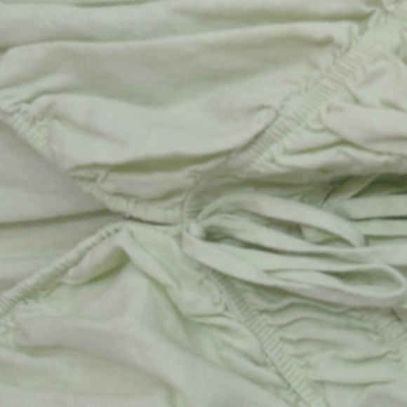 Universal Thread Light Green Linen-Rayon V-neck Peasant Blouse XL - Picture 3 of 8